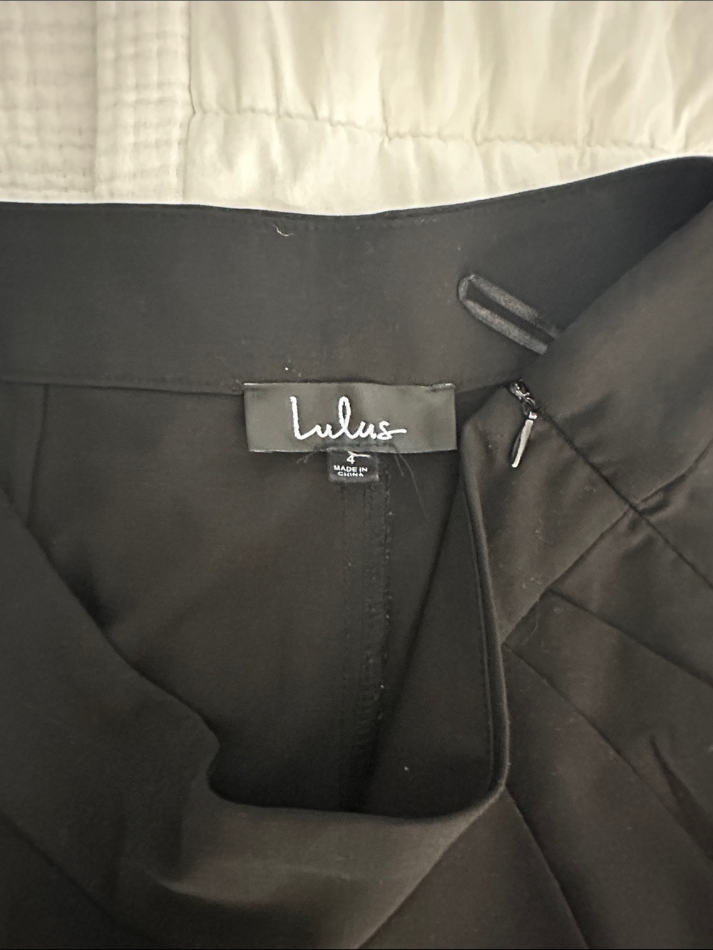 Lulus Black trousers with Side Zip
